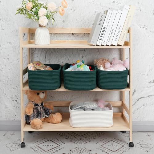 Small Woven Storage Baskets for Shelves (3 Count)
