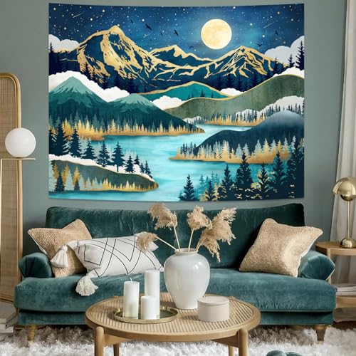 Mountain Moon Tapestry