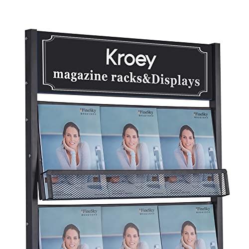floor magazine rack brochure display stand for offices and public reception area