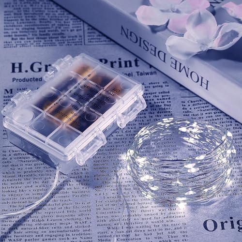 1 Pack 65.6 Ft. Battery Operated Outdoor String Lights with Remote & Timer