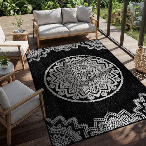 Outdoor Rug 10x14 Modern Large Area Rugs for Indoor and Outdoor Patios and Porches