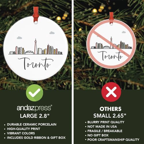 Round Ceramic Porcelain Christmas Tree Ornament Keepsake Gift