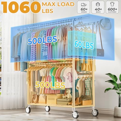Heavy Duty Clothes Rack Load 1060LBS