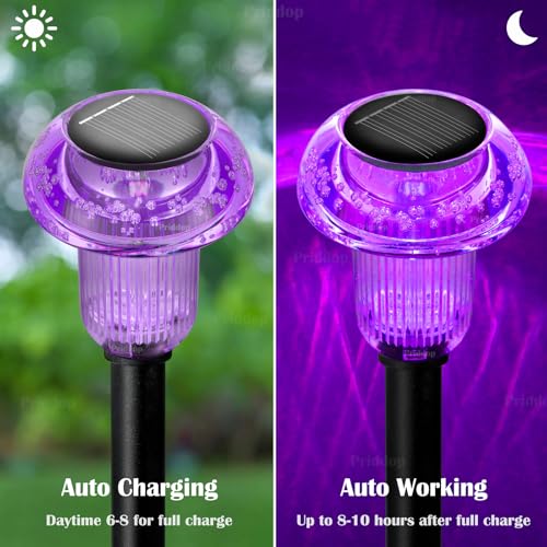 Solar Halloween Lights Outdoor Waterproof 8 Pack Halloween Decor (8 Count)