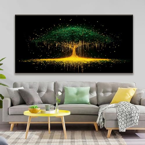 Large Black And Gold Wall Art For Living Room Canvas Art Wall Decor Modern Minimalist Tree Of Life Wall Art Paintings Pictures For Bedroom Apartment Mural Aesthetic Artwork 29 X 58 In