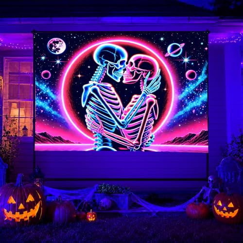 Skeleton Tapestry Trippy Tapestry 78x59 Inch Gothic Decor