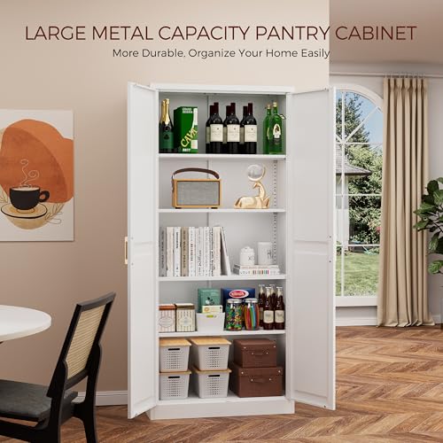 71" Tall Metal Kitchen Pantry Cabinet
