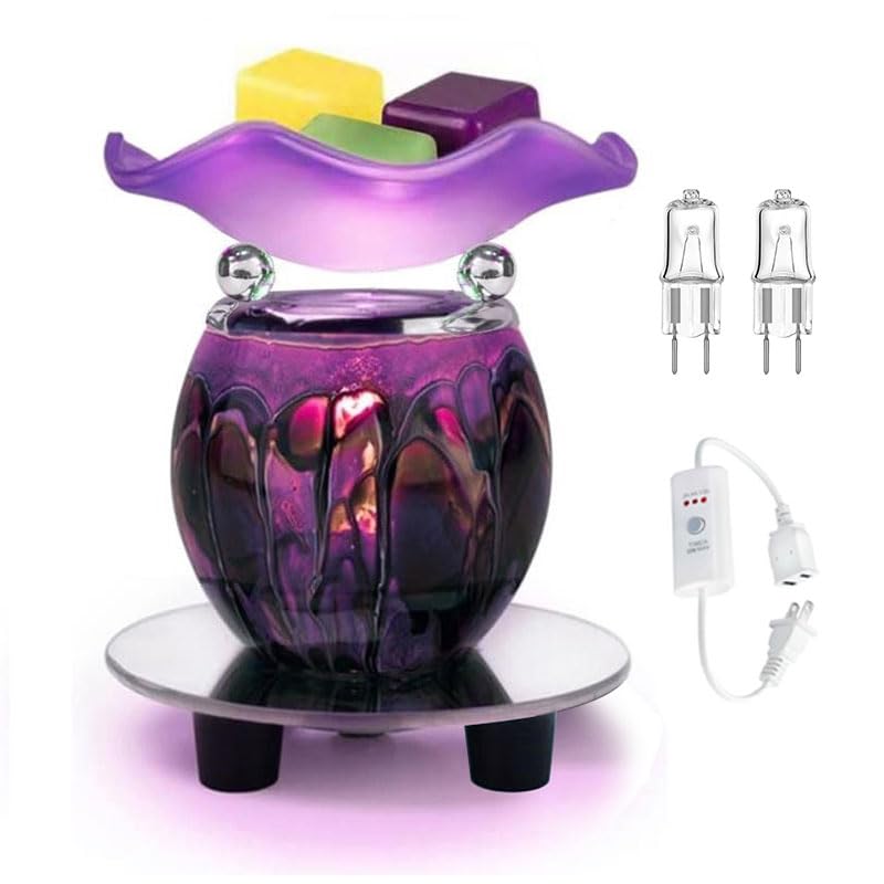 3 in 1 Electric Oil Warmer Scented Wax Warmer with with Auto Off Timer Candle Tar Melt Warmer Wax Melter Fragrance Oil Burner