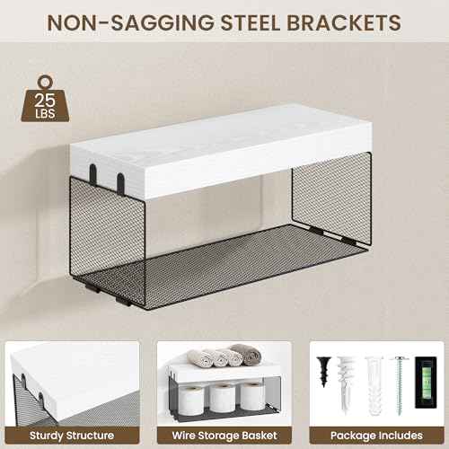 Bathroom Floating Shelf for Wall (3 Count)