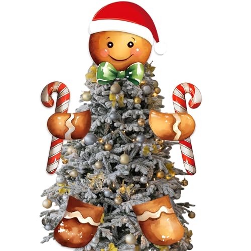 Gingerbread Man Christmas Tree Topper Xmas Party Decoration