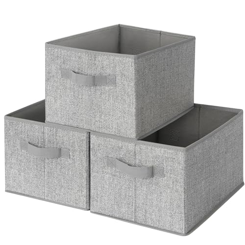 Closet Storage Bins with Handles (3 Count)