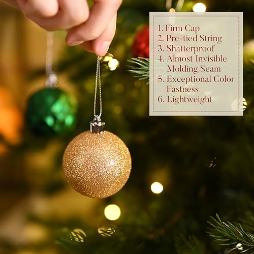 24ct Christmas Ornaments Tree Decorations Set 2.36 Inch (24 Count)