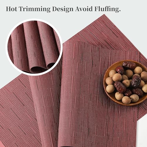 Burgundy Placemats Set of 8 (8 Count)