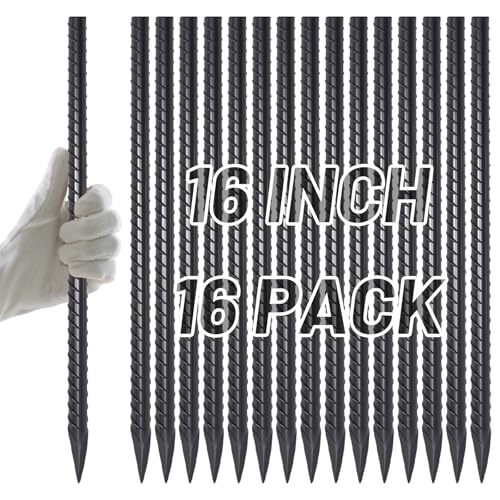 Straight Rebar Stakes 16 Inch 3 (16 Count)