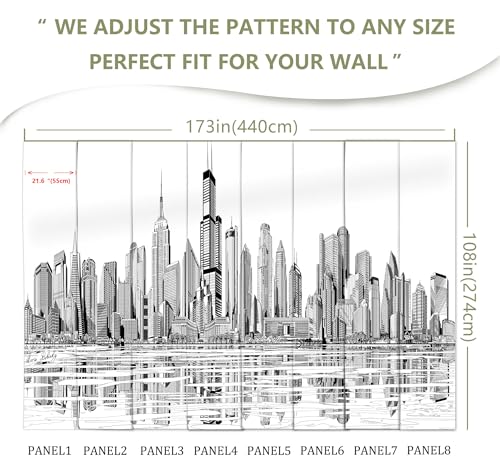 Black and White New York City Wall Mural Wallpaper