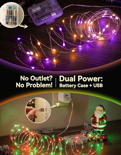 4Pack 34 Colors Changing Fairy Lights Battery Operated with Remote