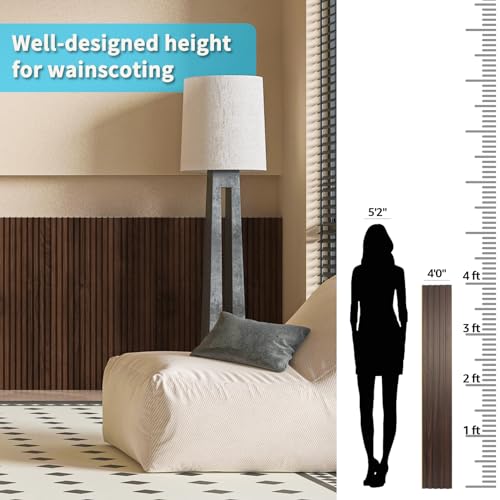 48 x 6 in WPC Wood Slat Wall Panels
