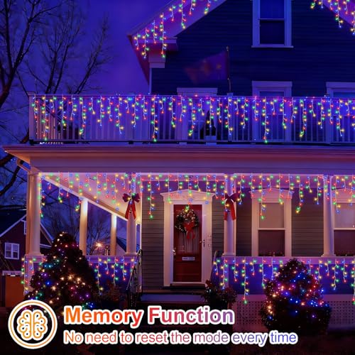 33ft 400 LED Icicle Christmas Lights Outdoor Waterproof (33 Foot)