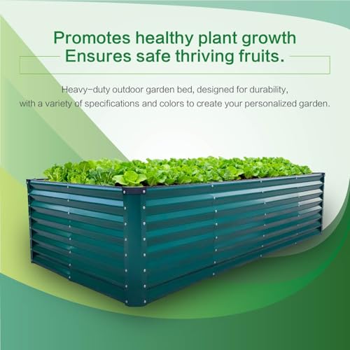 GARDMAX 8x4x2FT Galvanized Raised Garden Bed Kit