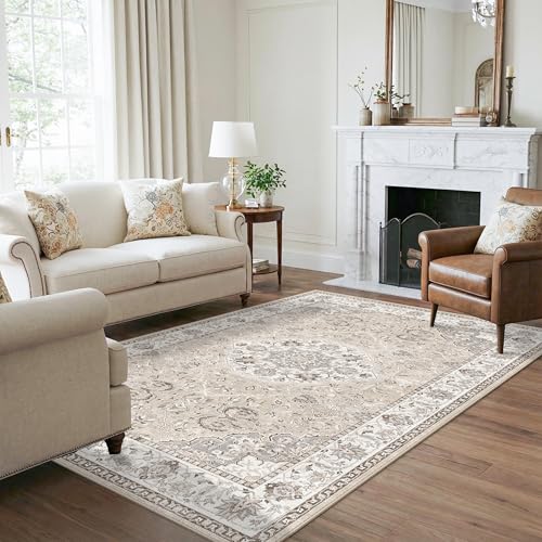 Washable 5x8 Living Room Area Rug (40 Sq Ft)