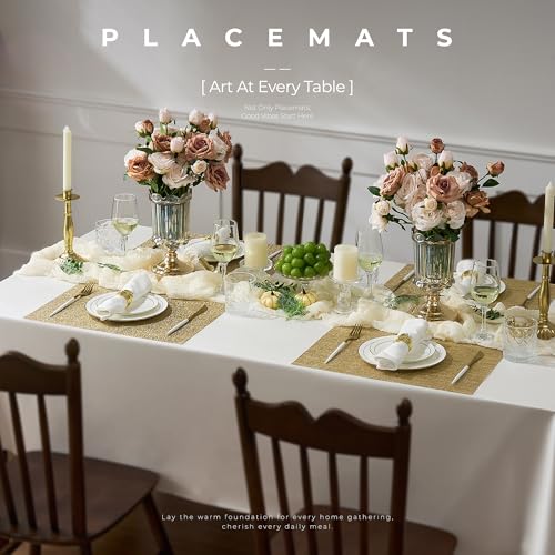 Gold Placemats Set of 12 (12 Count)