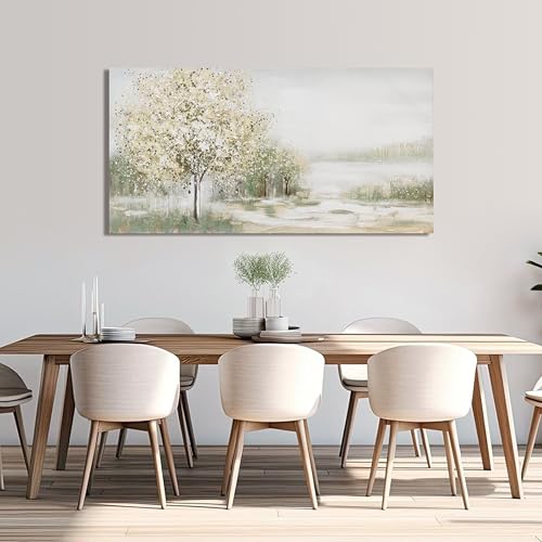 Green Wall Art Canvas Wall Art Decor Spring Scene Nature Landscape Wall Painting Decorations Artwork Wall Art Prints Pictures For Room Living Room Bedroom Office Decor 20x40 Inch
