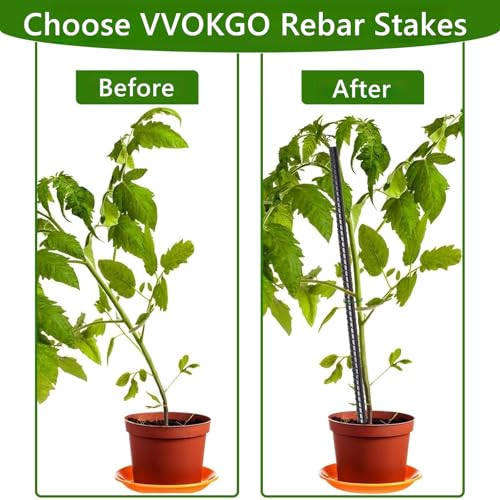 Straight Rebar Stakes 16 Inch Metal Ground Concrete Form Stakes (12 Count)