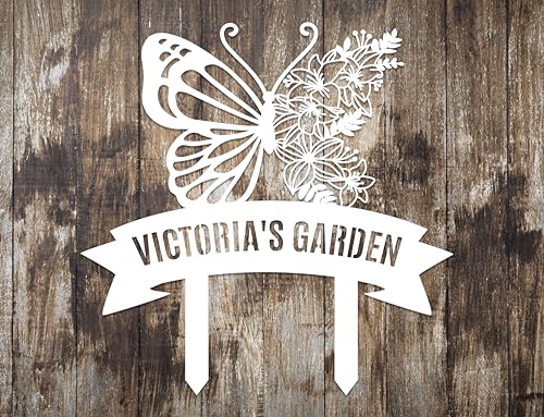 Personalized Metal Garden Sign with Stake