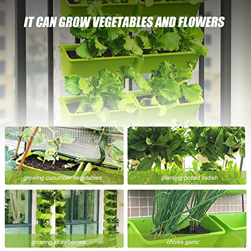 8 Pockets Vertical Garden Wall Planter Raised Beds Hanging Planter Wall Mounted Flower Beds for Flowers Vegetables Herb