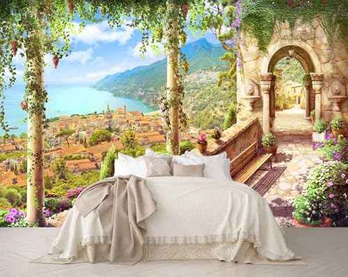 Beautiful Castle Wall Mural Overlooking