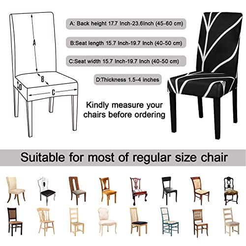 Black Chair Covers for Dining Room Set of 4