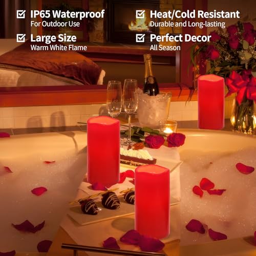 8" x 4" Large Outdoor Flameless Candles (2 Count)