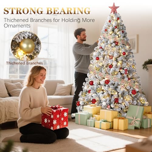7.5 ft Prelit Artificial Christmas Tree with Warm White Lights