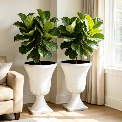 Autodaya 22" Large Urn Outdoor Planters Set of 2 (2 Count)