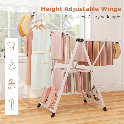 Foldable Metal Clothes Drying Rack