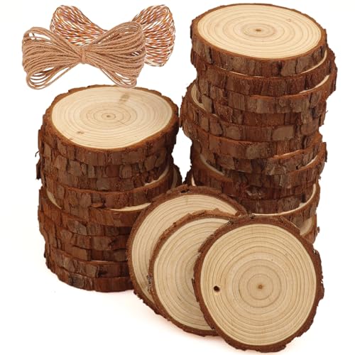 Natural Wood Slices 30 Pcs 2 (30 Count)