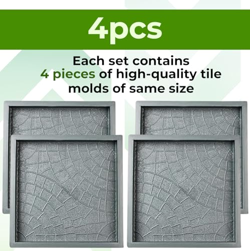 Plastic Molds Concrete Set Patio Paving Mold 4pcs