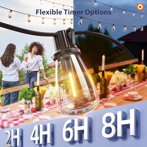 102FT(96+6) Solar String Lights Outdoor with Remote, Last 30+ Hrs (102 Foot)
