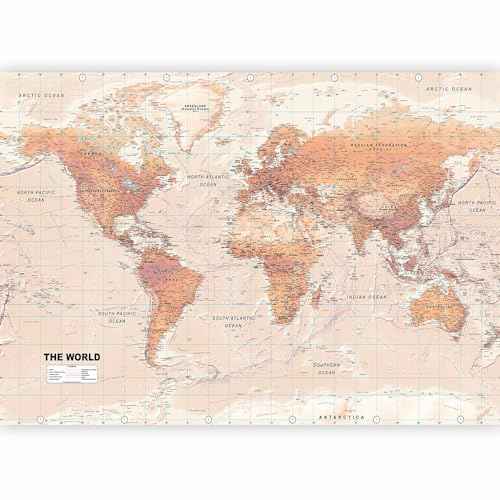 Wall Mural World Map 118x83 in (67.81 Sq Ft)