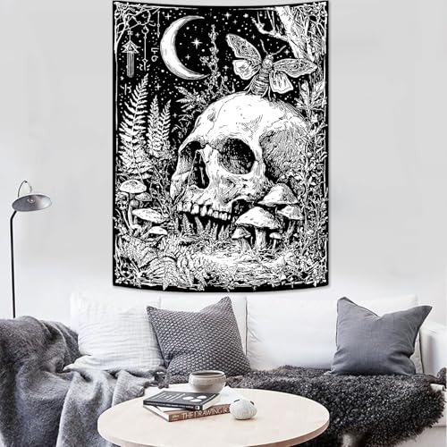 Gothic Skull Tapestry
