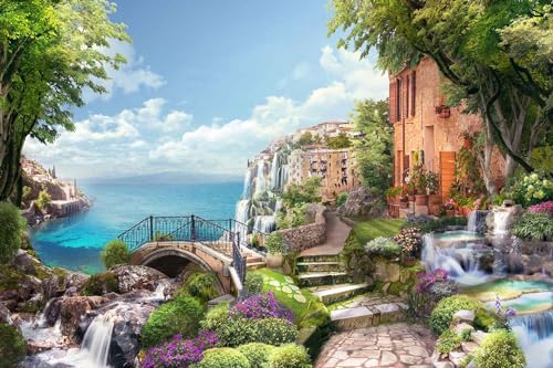 Italian Style Seascape Classical Wallpaper