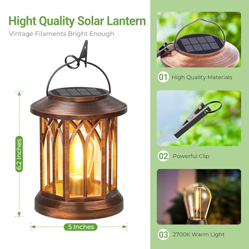 Solar Lanterns Outdoor Hanging 6 Pack (6 Count)