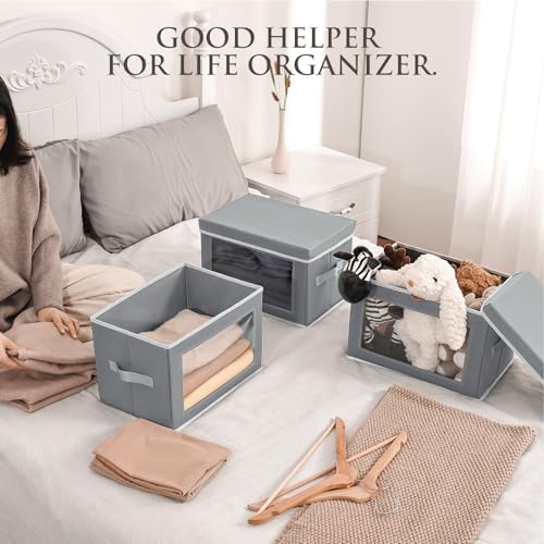 Stackable Storage Bins with Lids (5 Count)