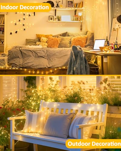 6 Pack 60 LED Fairy Lights Battery Operated with Remote (6 Count)