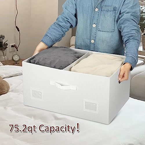 75 Quarts Extra Large Decorative Storage Bins with Lids