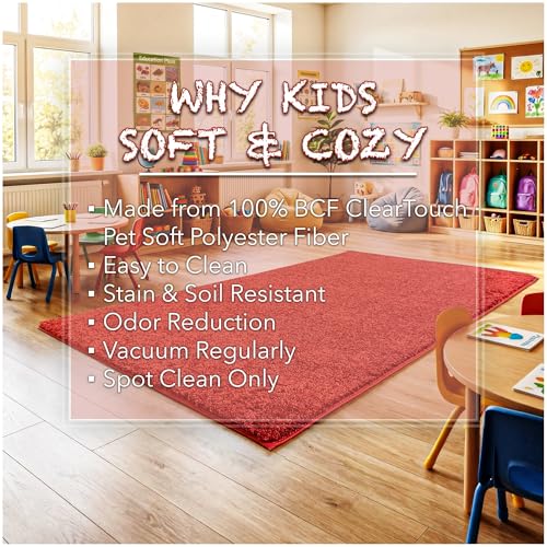 Soft & Colorful 10' x 10' Kids Classroom Area Rug