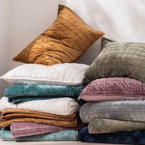 Channel Box Stitch Velvet Quilt Set
