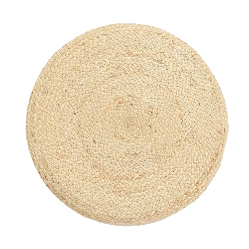 Jute Braided Pouf Ottoman