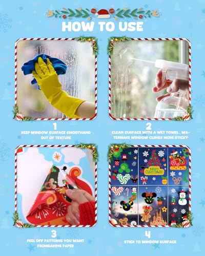Christmas Window Clings Decorations