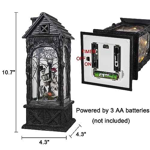 Halloween Ghost Projection Snow Globe Lantern with 6 Hour Timer